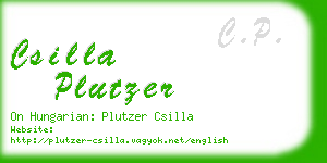 csilla plutzer business card